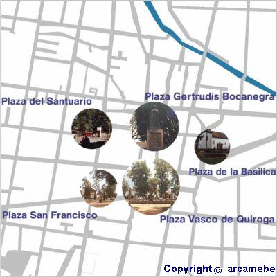 Plano de Plazas de la ciudad de Pátzcuaro